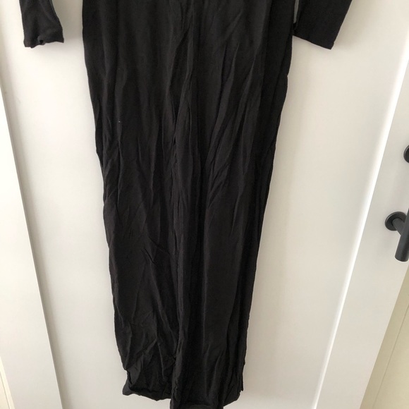 Reformation Black Long Sleeve Slit V Maxi Dress XS - Picture 7 of 10